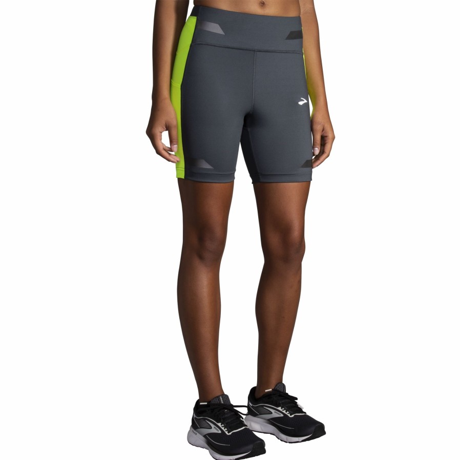 Women'S Running Apparel * | Run Visible 6 Short Tight Brooks Hot Selling