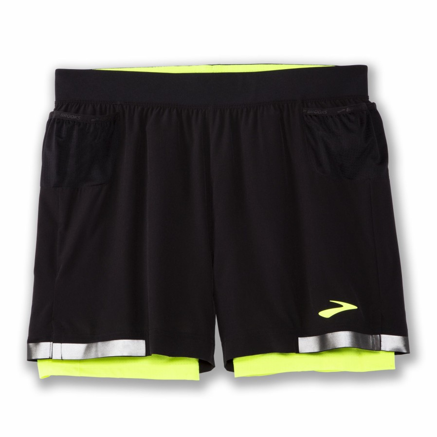 Men'S Running Apparel * | Carbonite 5 2-In-1 Short Brooks New