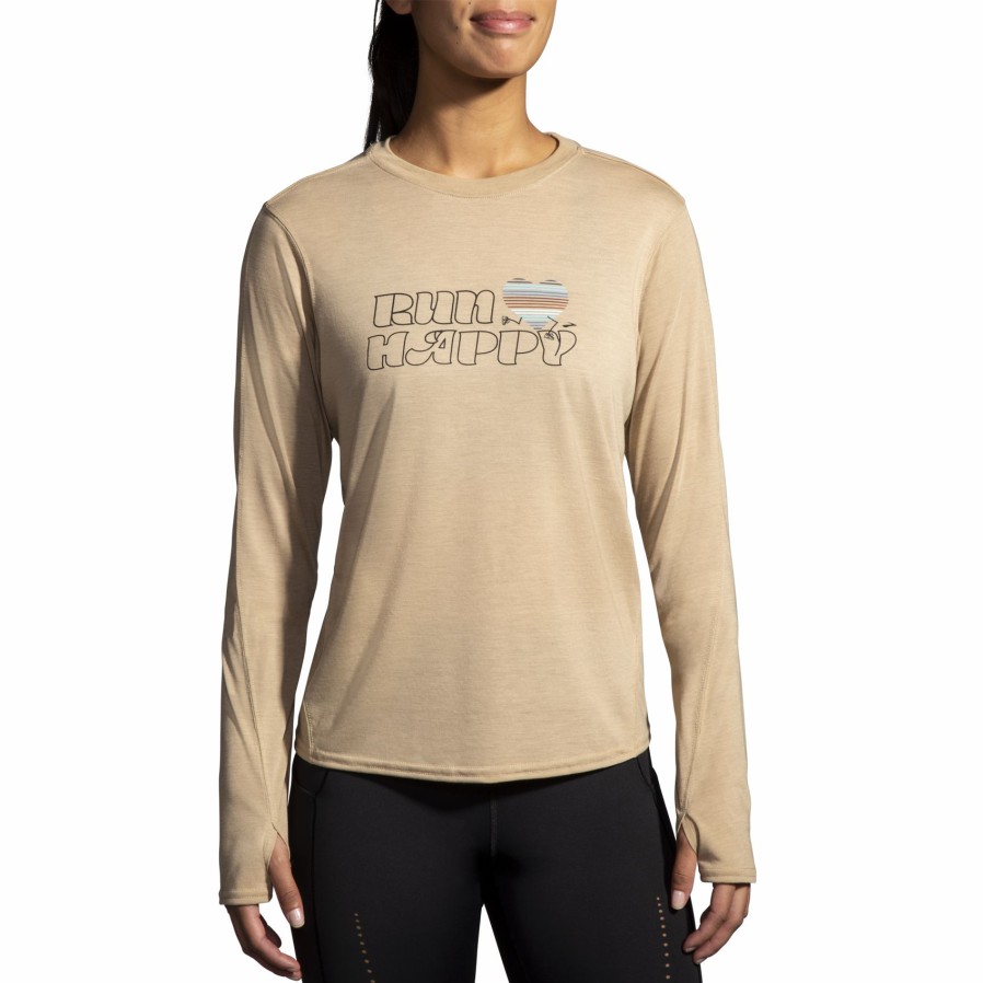 Women'S Running Apparel * | Distance Graphic Long Sleeve Brooks Exquisite Gifts