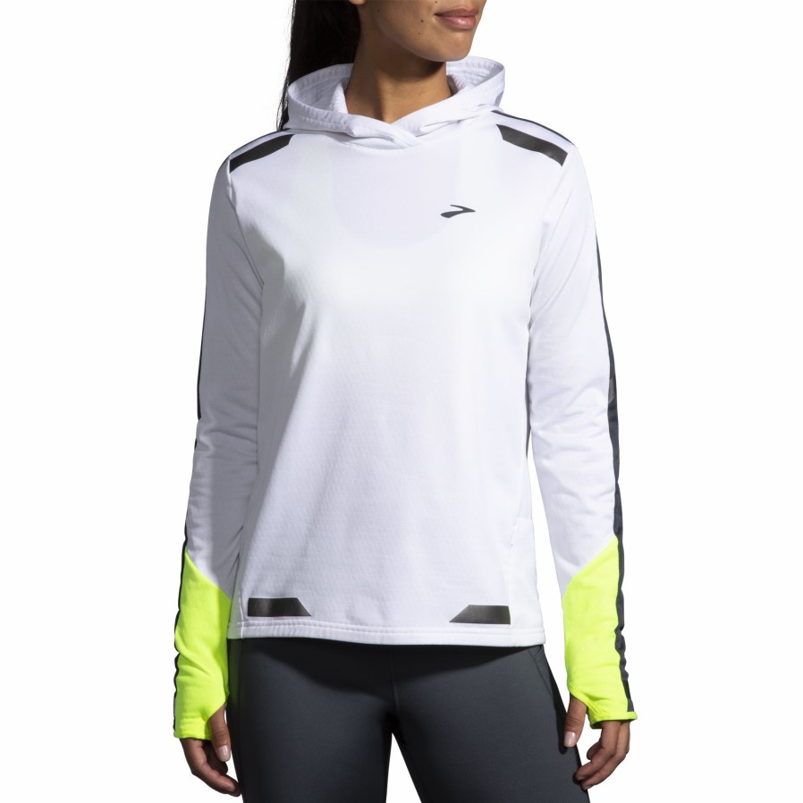 Women'S Running Apparel * | Run Visible Thermal Hoodie Brooks Special