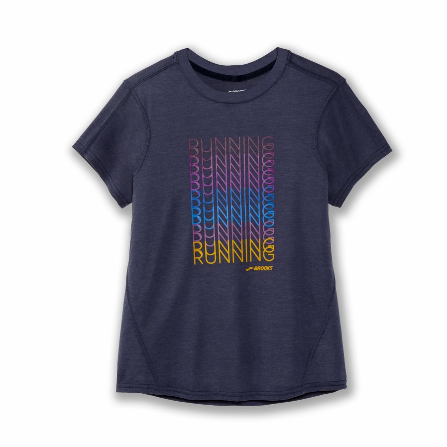 Women'S Running Apparel * | Distance Graphic Short Sleeve Brooks Discount