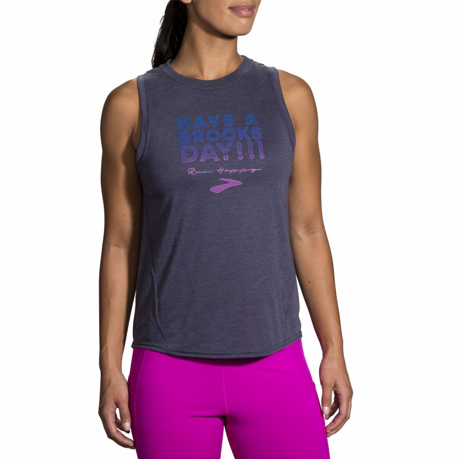 Women'S Running Apparel * | Distance Graphic Tank Brooks Featured