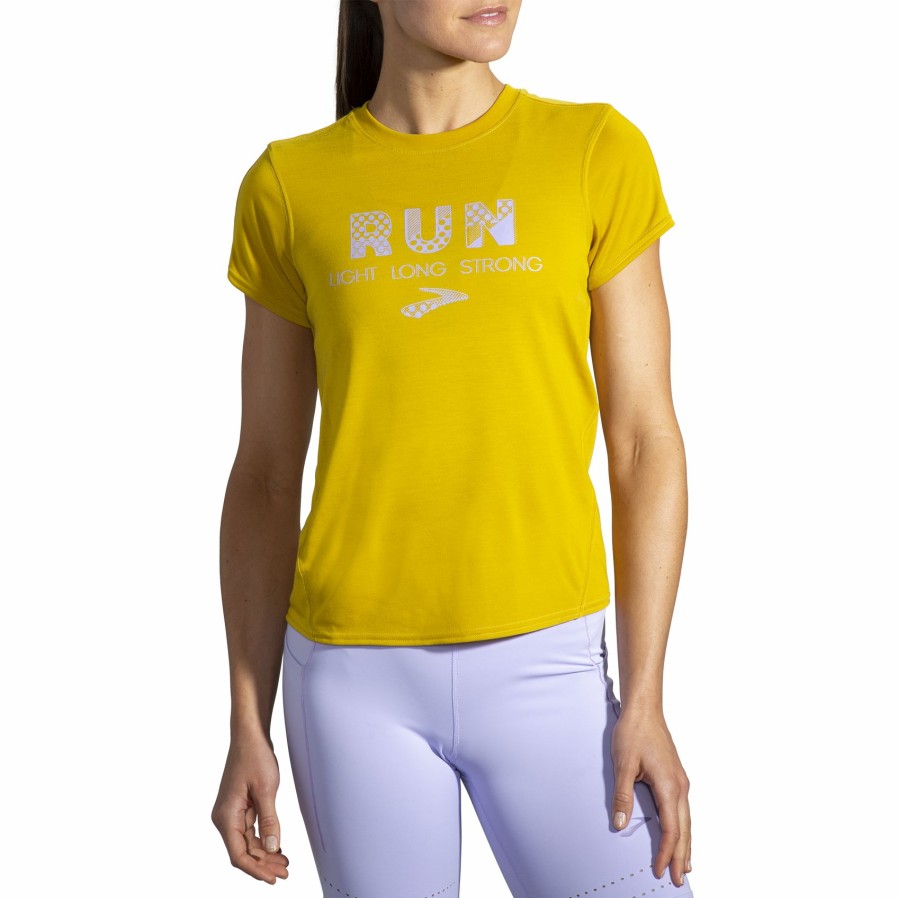 Women'S Running Apparel * | Distance Graphic Short Sleeve Brooks Hot Selling