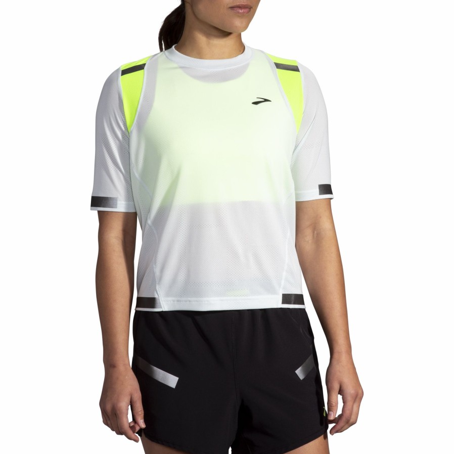 Women'S Running Apparel * | Carbonite Short Sleeve Brooks Hot Selling